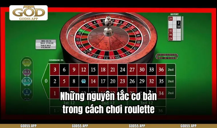 Những nguyên tắc cơ bản trong cách chơi roulette
