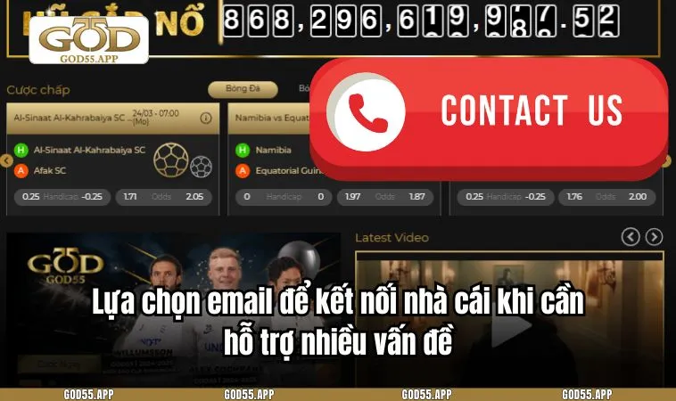 Lựa chọn email để kết nối nhà cái khi cần hỗ trợ nhiều vấn đề