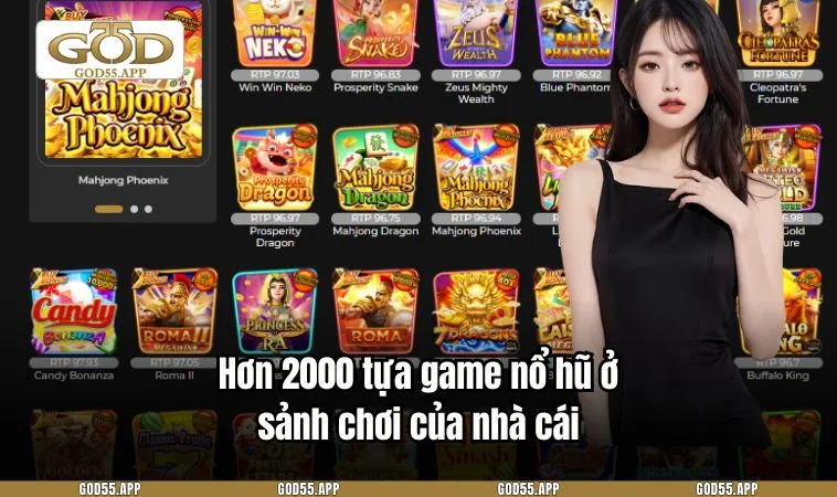 Hơn 2000 tựa game nổ hũ ở sảnh chơi của nhà cái