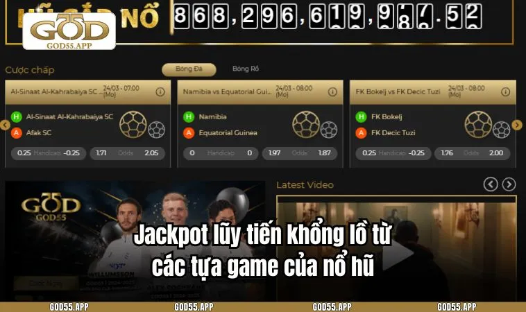 Jackpot lũy tiến khổng lồ từ các tựa game của nổ hũ